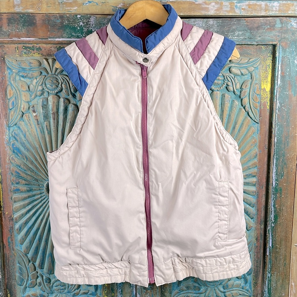 Vintage puffer ski vest REVERSIBLE!